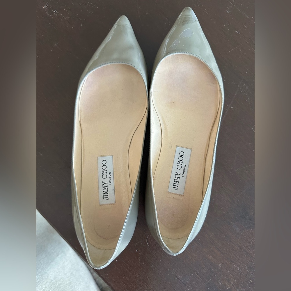 **** Jimmy Choo Size 39 Patent Leather Flats - Picture 4 of 11